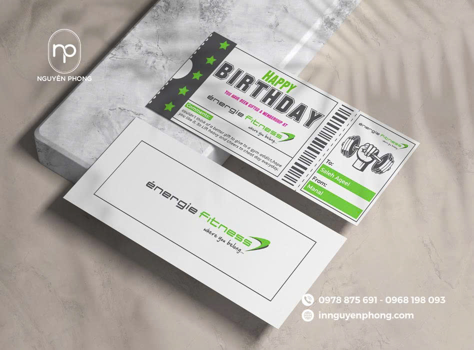 Mẫu voucher phòng tập gym đơn giản
